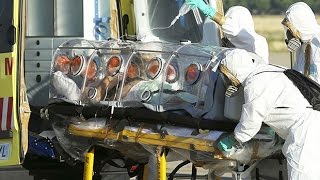 First European Ebola patient arrives in Spain [upl. by Haig132]