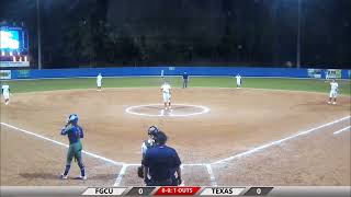 Texas vs FGCU  Women Softball 122022 [upl. by Darnok]