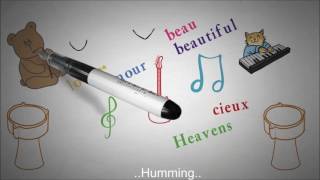 Whiteboard  Les Etoiles  Melody Garlot  The Stars  Lyrics French  English Translation [upl. by Ilise]