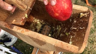 Homemade Apple Grinder and Press  DIY Apple Cider [upl. by Niklaus]