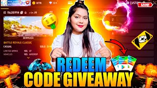 FREE FIRE LIVE CUSTOM ROOM GIVEAWAY  FF LIVE TEAMCODE GIVEAWAY  FF LIVE GIVEAWAY CUTE GILR FF LIVE [upl. by Ainekahs]