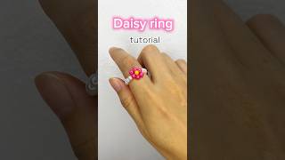 daisy ring tutorial beadsjewellery tutorial diy preppy [upl. by Tupler]