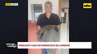 Presunto feminicidio en Lambaré hijos apuntan al concubino de la víctima [upl. by Hill]