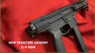 AR9 with no buffer tube New Frontier Armory C9 PDW Pistol [upl. by Peyter]