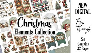 New Digital Flip Through  Christmas Elements Collection [upl. by Namielus623]