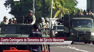 Cuarto Contingente de Elementos del Ejército Mexicano Arriba a Sinaloa [upl. by Htebiram]