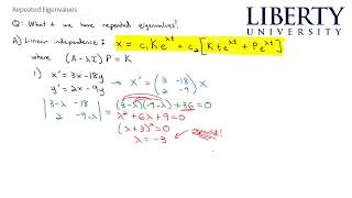 Repeated Eigenvalues [upl. by Tniassuot]