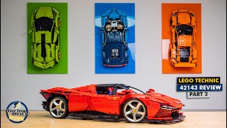 LEGO Technic 42143 Ferrari Daytona SP3 review part 2  details features errors comparison [upl. by Vanderhoek]