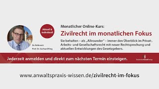 Zivilrecht im monatlichen Fokus Negative GoogleBewertung einer Anwaltskanzlei [upl. by Aneba266]