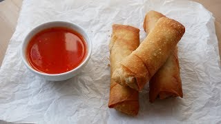 Vegetarische Frühlingsrollen mit Sweet Chili Sauce  Vegetarian Spring Rolls Recipe  ENG SUBS [upl. by Anahcar]