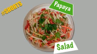 How to make Papaya Salad Thai Recipe at home shorts [upl. by Mervin]