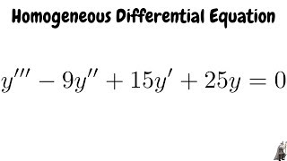 Homogeneous Linear Third Order Differential Equation y  7y  8y  0 [upl. by Annecorinne]