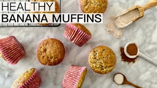 HEALTHY BANANA MUFFINS [upl. by Horbal]