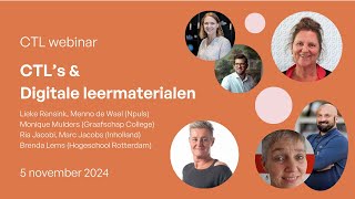 Webinar 3 CTLs amp Digitale leermaterialen [upl. by Novel]