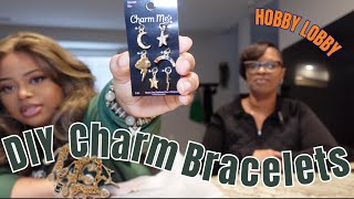 Make Charm Bracelets With Us  Hobby Lobby Haul DIY Chit Chat and more [upl. by Musser]