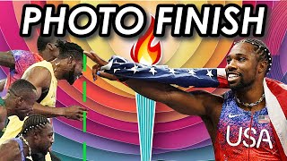 Olympic Champion Noah Lyles 100m Photo Finish  Paris 2024 Athletics [upl. by Noiram]