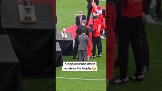 Jurgen Klopp farewall celebration  Do NOT miss his reaction when he receives his trophy 😂 klopp [upl. by Yelyr]