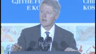 President Clintons Remarks to the Citizens of Ferizaj Kosovo [upl. by Ynaffi623]