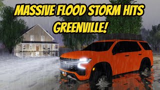 Greenville Wisc Roblox l HUGE FLOOD RAIN STORM Tornado Special F3X Roleplay [upl. by Fernyak615]