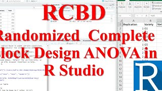 RCBD Randomized Complete Block Design ANOVA in R Studio [upl. by Hofstetter742]