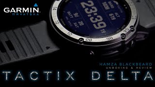 GARMIN TACTIX DELTA SAPPHIRE  REVIEW and UNBOXING  HAMZA BLACKBEARD amp GARMIN HRVATSKA [upl. by Harbour]