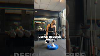 Deficit reverse lunges lunges fitnesstips legday [upl. by Marcie]