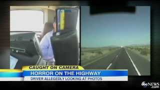 Dashcam Video Truck Driver Allegedly Looking at Phone at Time of Fatal Crash [upl. by Yebloc]