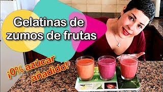 Cómo hacer GELATINA con JUGO de FRUTAS NATURALES 🍓 [upl. by Nennarb]