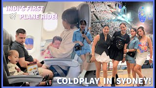 FIRST TIME TO TRAVEL WITH 3 KIDS TARA SA SYDNEY TO WATCH COLDPLAY ❤️  rhazevlogs [upl. by Kaczer]