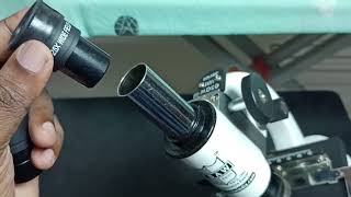 Microscope  How to Insert or Remove Eyepiece Lens  Insert or Remove Ocular Lens to Microscope [upl. by Ahsinehs]