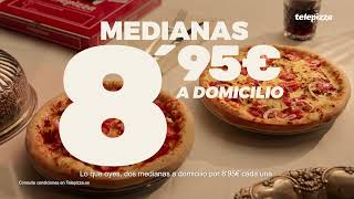 Medianas de Telepizza a domicilio por 8’95€ 🍕🍕 ¿Cómo te quedas 😱Pídelas por la Web App o Teléfono [upl. by Xet]