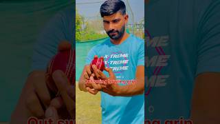 Outswing inswing bowling 😮  outswing inswing bowling grip  cricket shorts ipl viralvideo [upl. by Odlabso]