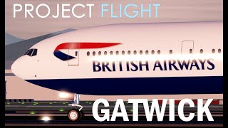 Busy Gatwick plane spotting in Project Flight [upl. by Nimzzaj]