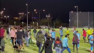 Violent soccer brawl under investigation by police [upl. by Ynnej434]