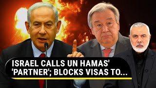 Partnering With Hamas Israels Big Charge Against UN Officials Visas Blocked Amid Truce Push [upl. by Darcia]