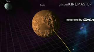 earth collision with theia simulation [upl. by Kassi]