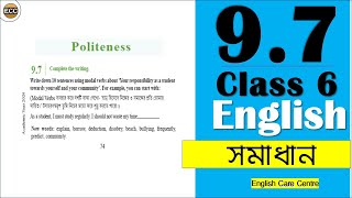 class 6 English unit 9 lesson 97 page 74PolitenessClass 6 English 97class 6 English page 74 [upl. by Nob]