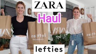 ZARA LEFTIES HAUL REBAJAS 🛍️ Outfits de PRIMAVERA 🌸 Me lo Pruebo Todo BÁSICOS de ARMARIO 🌸PRIMAVERA🌸 [upl. by Meekah]