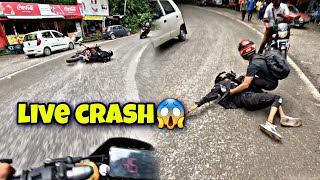 Live bike crash 🥺  RC200 crash  crash hogya 😭 Hyper ride [upl. by Feodore]