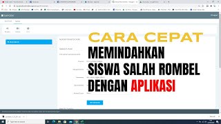 Cara Memindahkan Siswa Salah Rombel dengan Aplikasi Lite Dapodik 2021a [upl. by Marcellina]