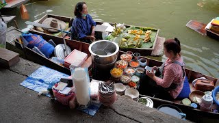 Thailand  Schwimmender Markt [upl. by Ahsikyt]