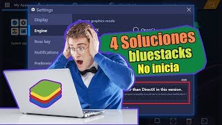 BlueStacks Engine no inicia 4 Soluciones  windows 78 y 10 [upl. by Cardie661]