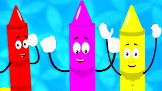 Open Shut Them Crayons Song Nursery Rhymes amp Kids Videos [upl. by Ylrebmi]