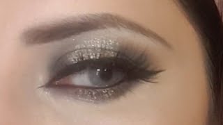 Silver Smokey Halo Eye Makeup Tutorial  Affordable Eyeshadow [upl. by Jeroma]