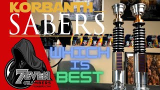 Korbanth Hero Supreme vs 7even Chambers MOM Of All Heroes  Luke Skywalker ROTJ Hilt Comparison [upl. by Favin]