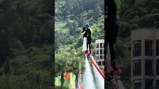 Flyboard montage  water jetpack water world this is to high shorts [upl. by Arrimat]