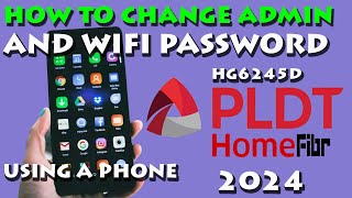 HOW TO CHANGE WIFI PASSWORD AND NAME of PLDT HOME FIBR USING PHONE 2024 [upl. by Aihseuqal303]