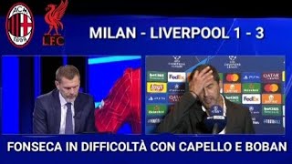 FONSECA IN DIFFICOLTÀ CON CAPELLO E BOBAN DOPO MILANLIVERPOOL 13 [upl. by Arykat227]