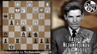 Game of the Day Polugaevsky vs Nezhmetdinov 1958 [upl. by Nyrrad]