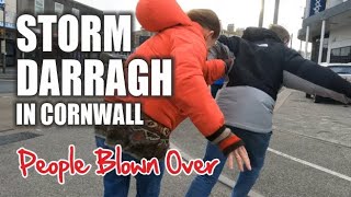 Storm Darragh in Cornwall  People Blown Over [upl. by Bridgid]